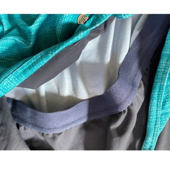 PrAna Opal Dress Racerback A-line w/Shelf Bra UPF Aquamarine Teal Size Large - Picture 13 of 14